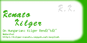 renato kilger business card